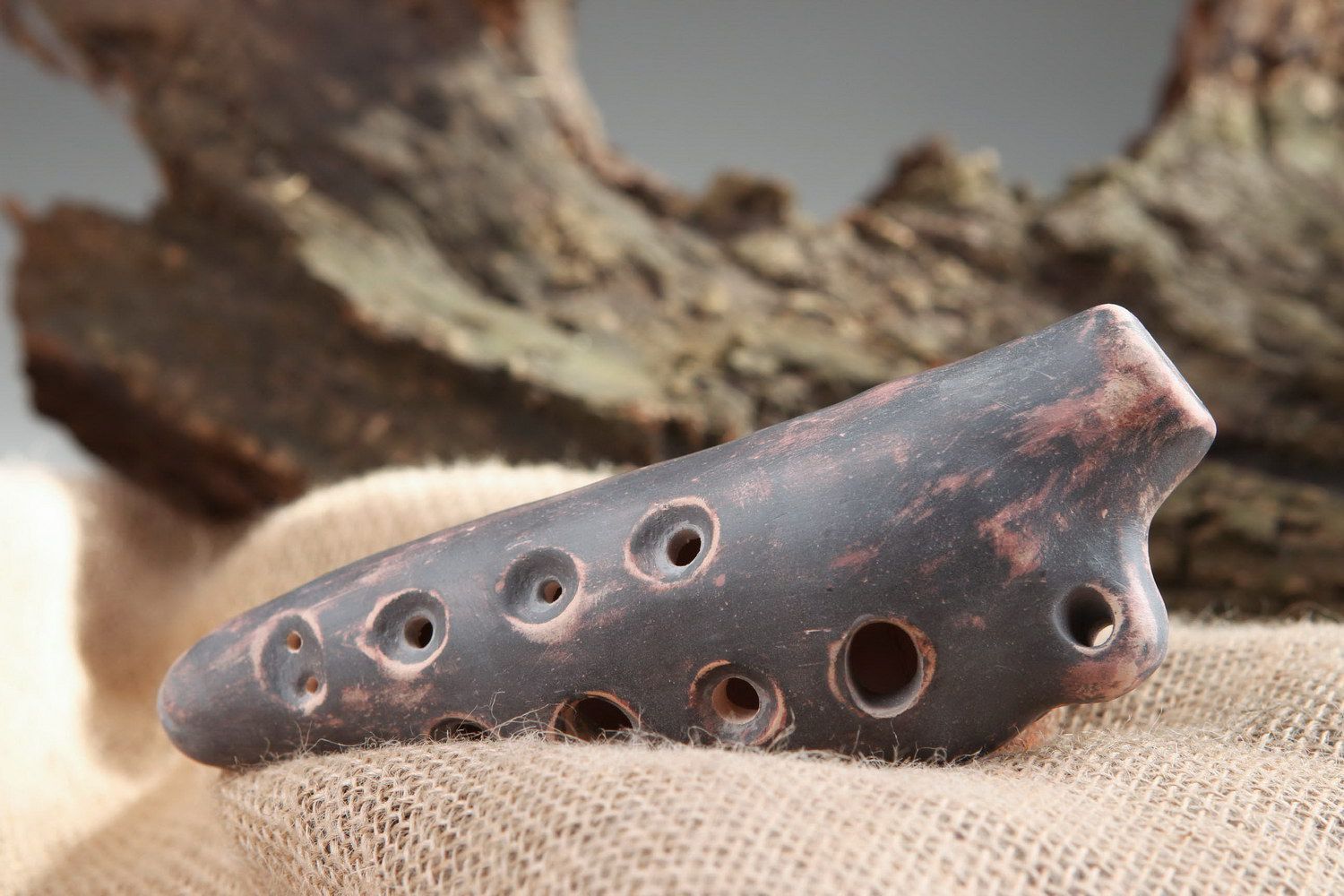 Окарина, свистковая флейта из глины фото 1