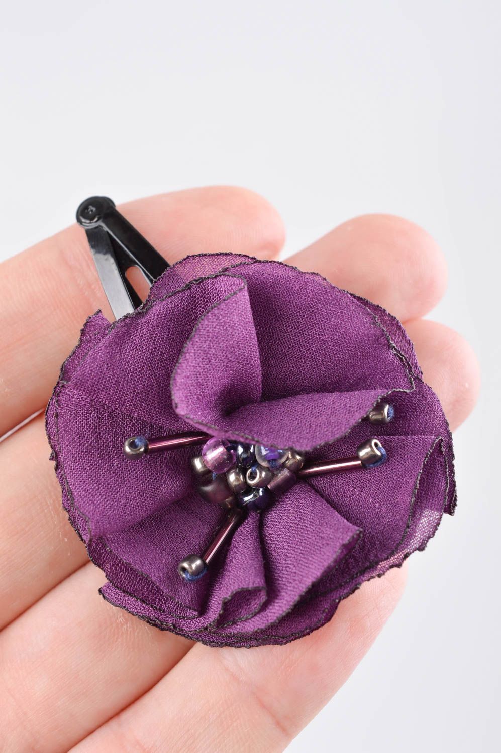 Hair clip handmade hair accessories flower hair clip designer jewelry for girls photo 5