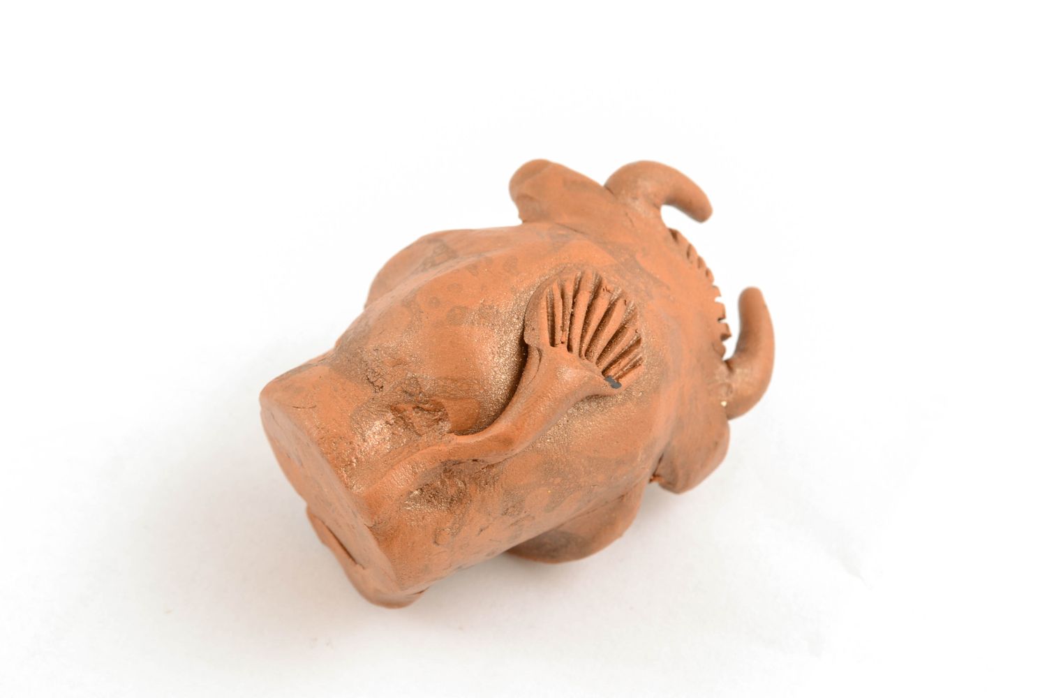 Miniature clay statuette Bull photo 5