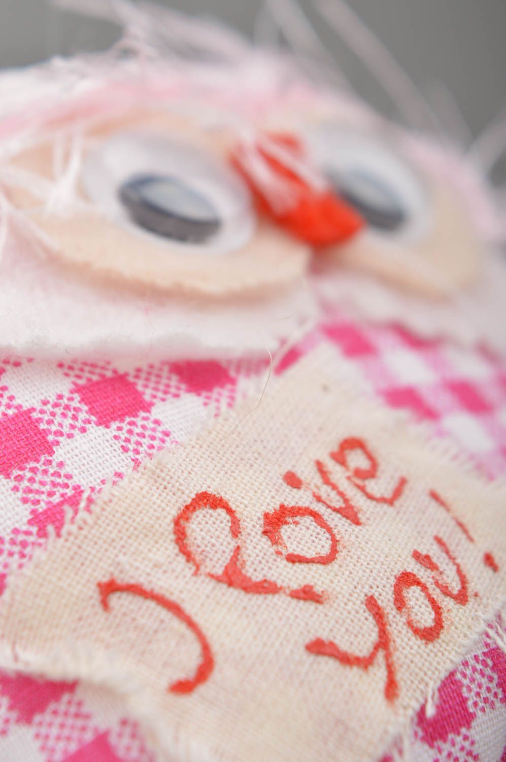 Handmade decorative stuffed toy owl interior soft doll present for kids photo 3