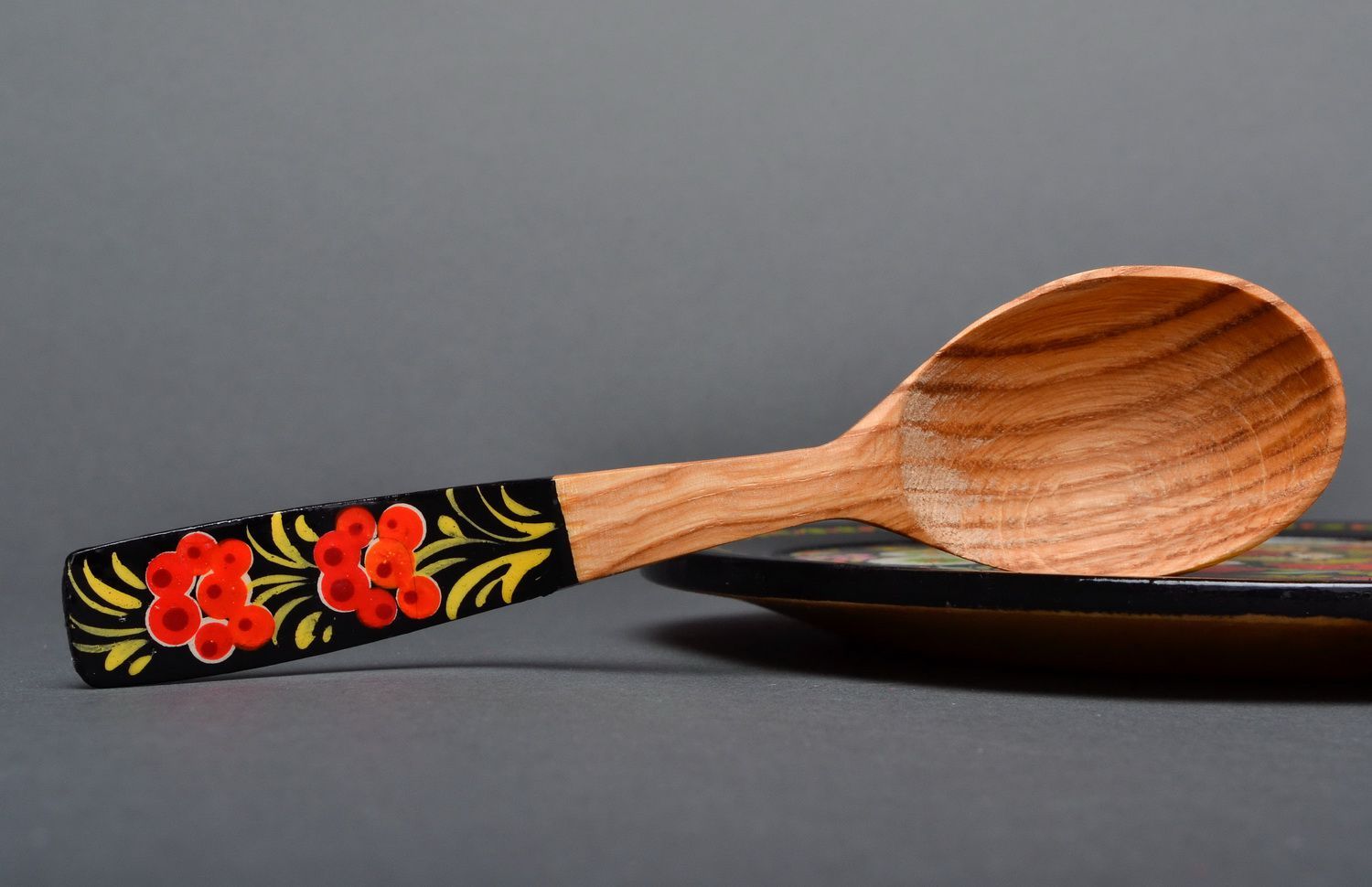 Wooden tablespoon with painting photo 2