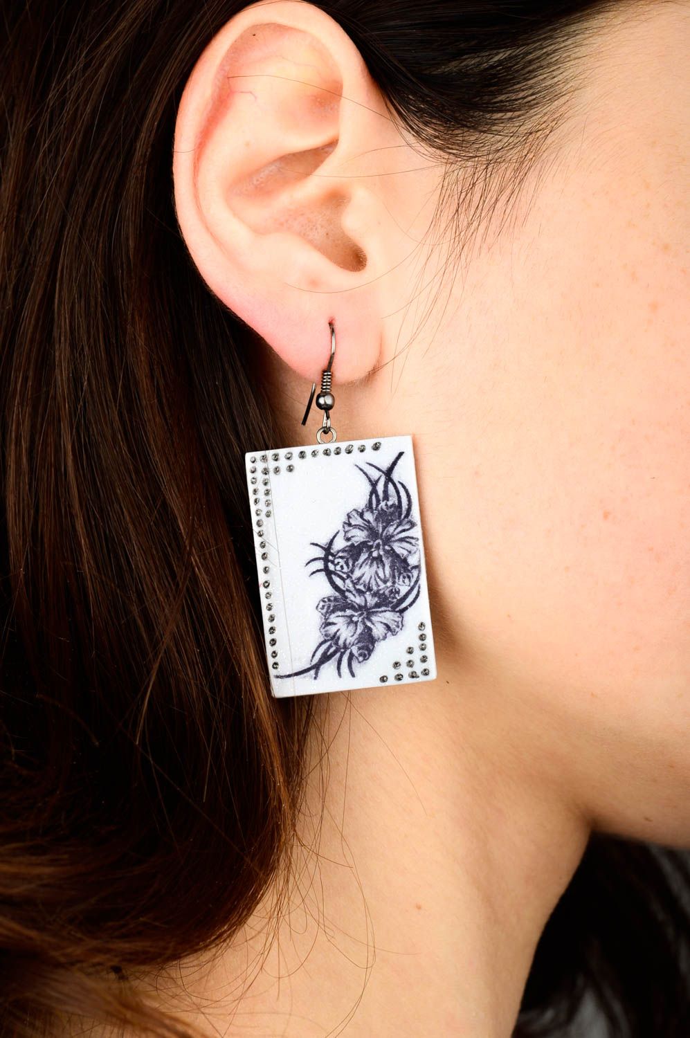 Handmade Ohrringe Ohrhänger Frauen Modeschmuck Ohrringe Geschenk für Frauen  foto 2