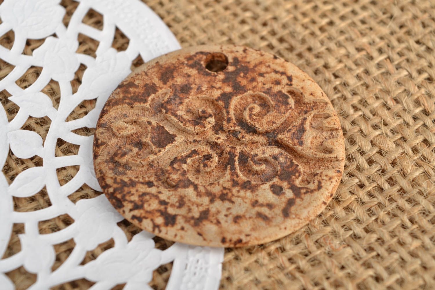 Clay pendant-blank Ancient Coin photo 1