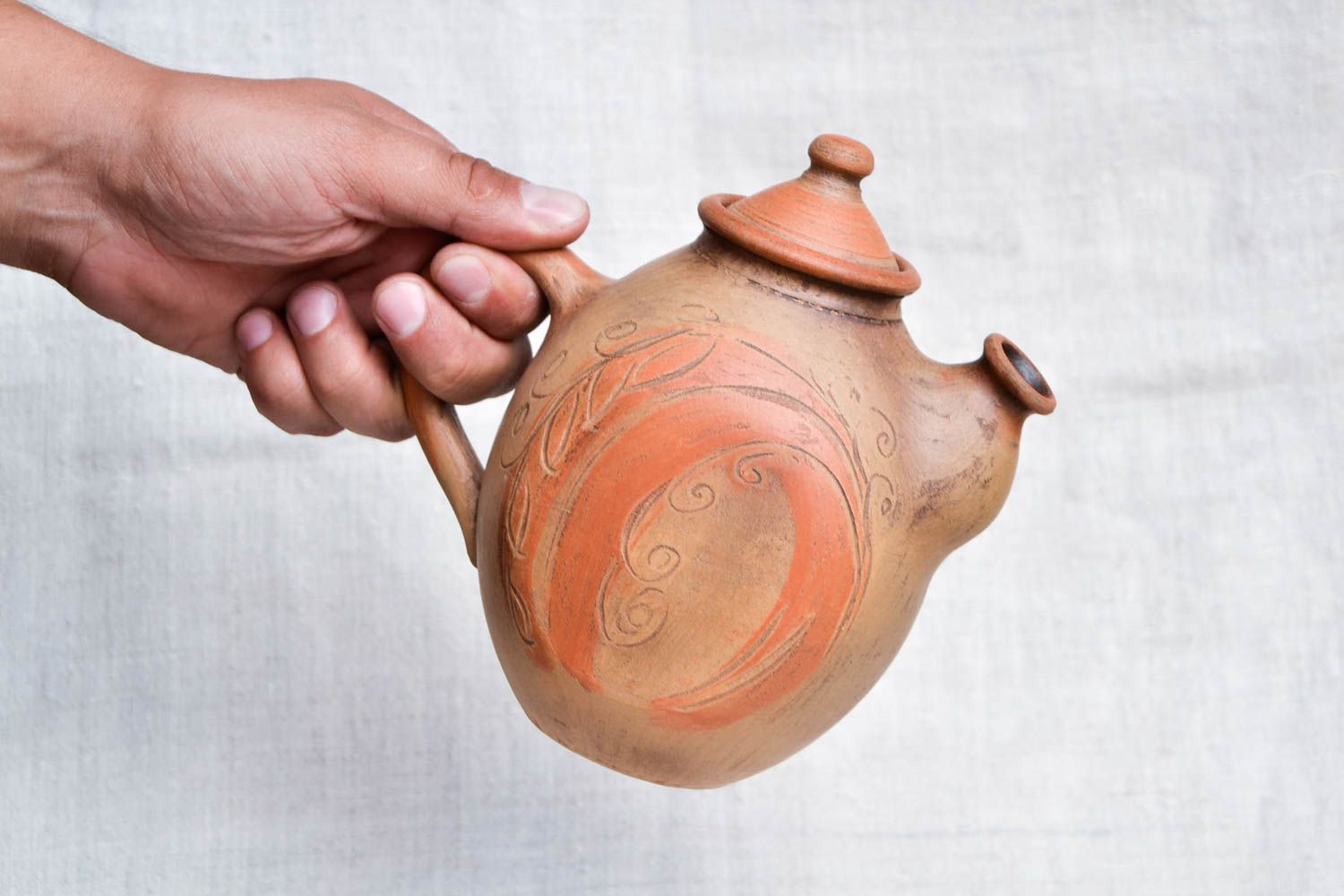 Handmade teapot clay teapot ceramic tableware clay utensils eco friendly pottery photo 2