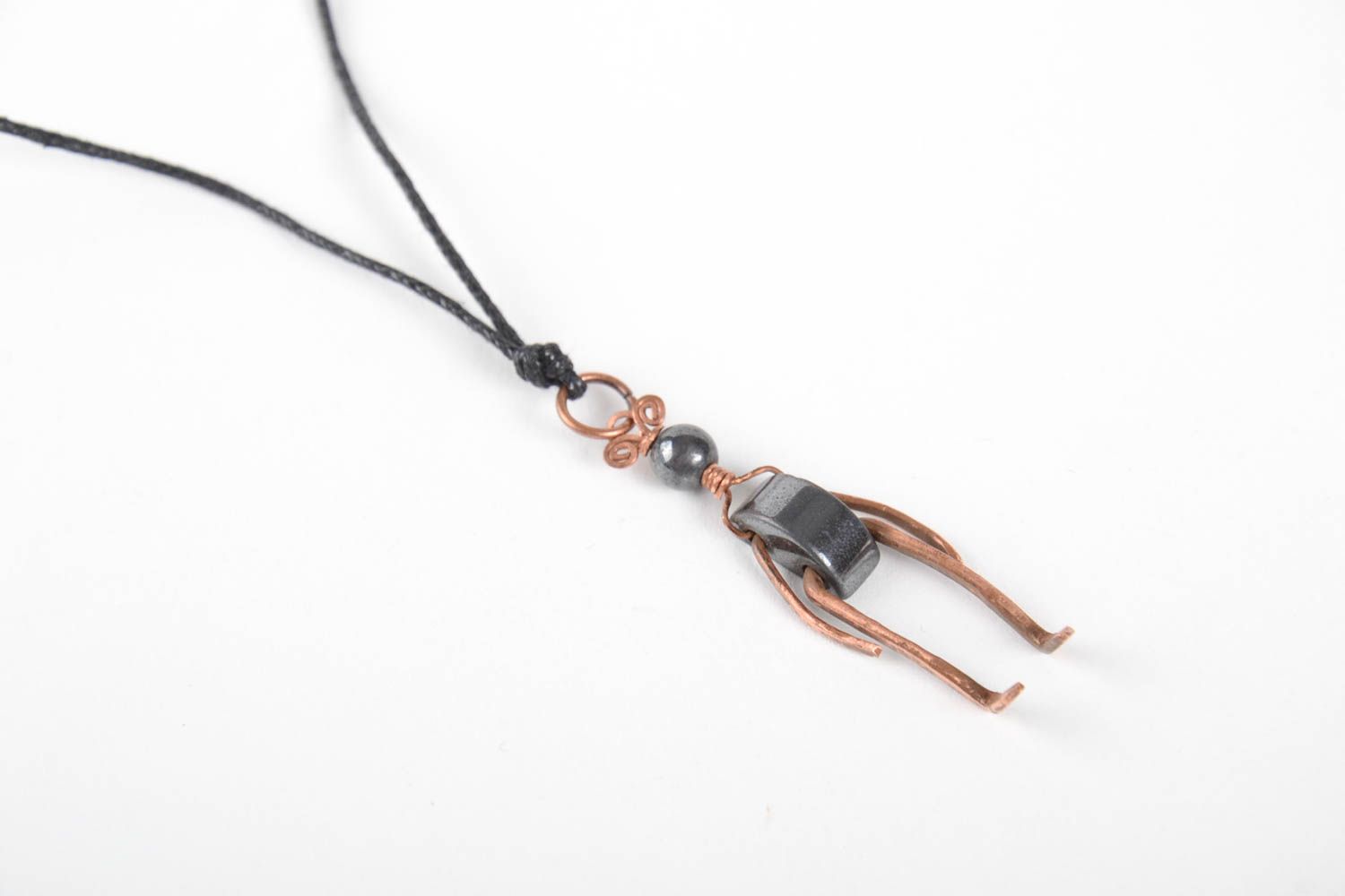Handmade pendant wire wrap pendant unusual accessory designer jewelry photo 3