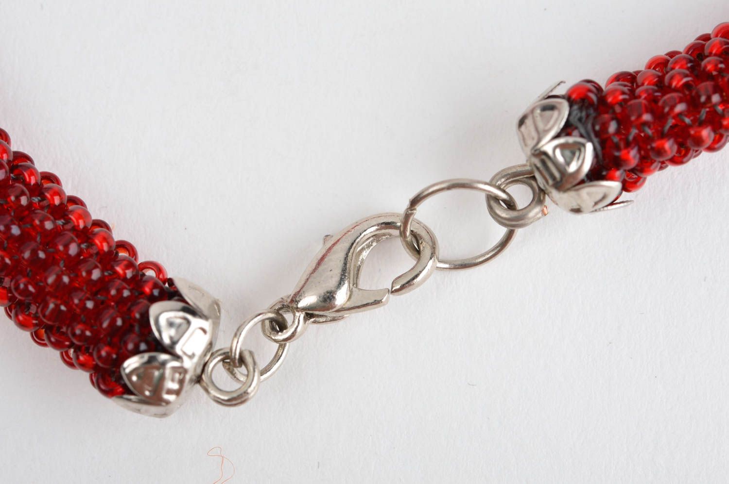 Handmade beaded cord necklace stylish designer jewelry cute accessory gift photo 4