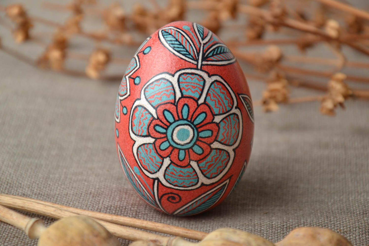 Пасхальное яйцо ручной работы с росписью фото 1