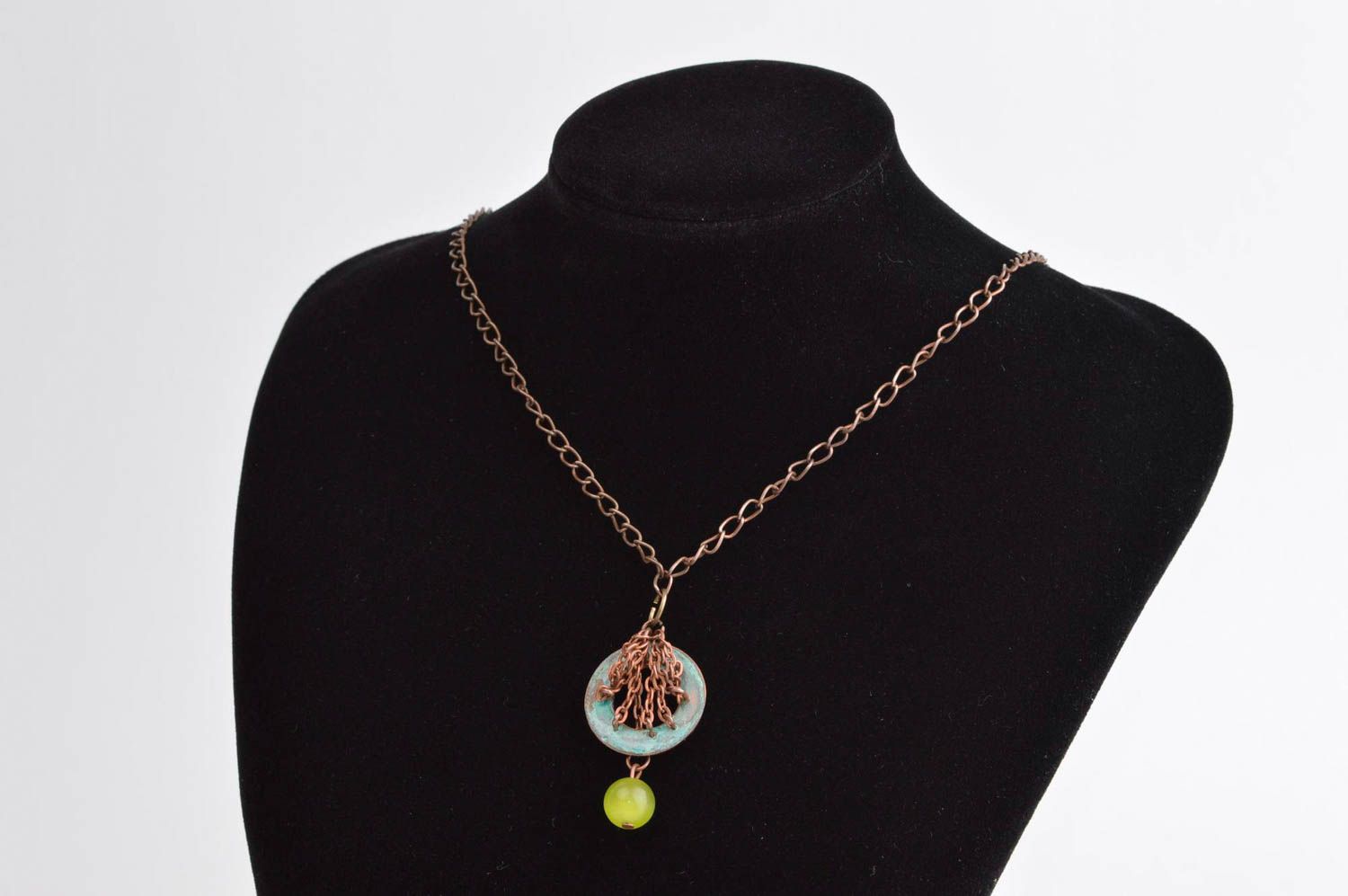 Copper pendant handmade copper pendant accessories for women homemade jewelry  photo 1