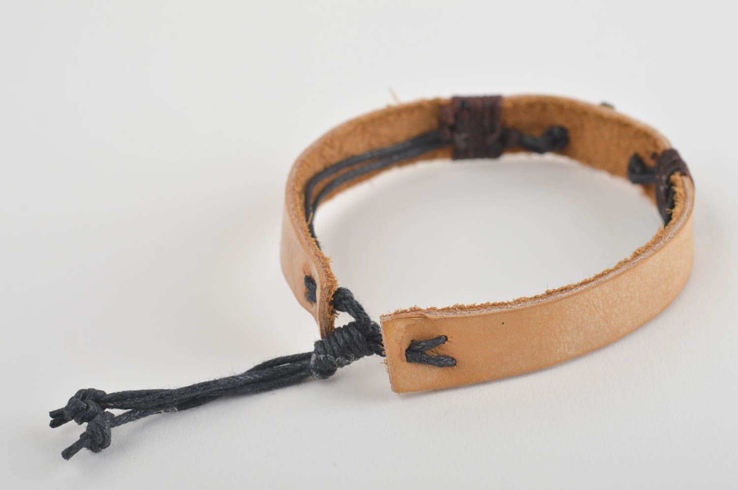 Handmade leather bracelet for women leather wrap bracelet fashion accessories photo 3