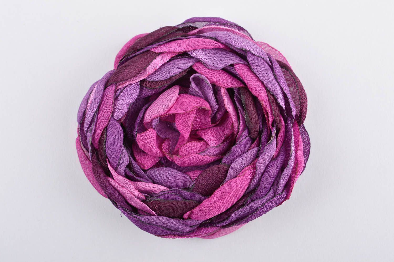 Brooch jewelry handmade fabric flowers violet brooch pin gifts for girlfriend photo 2
