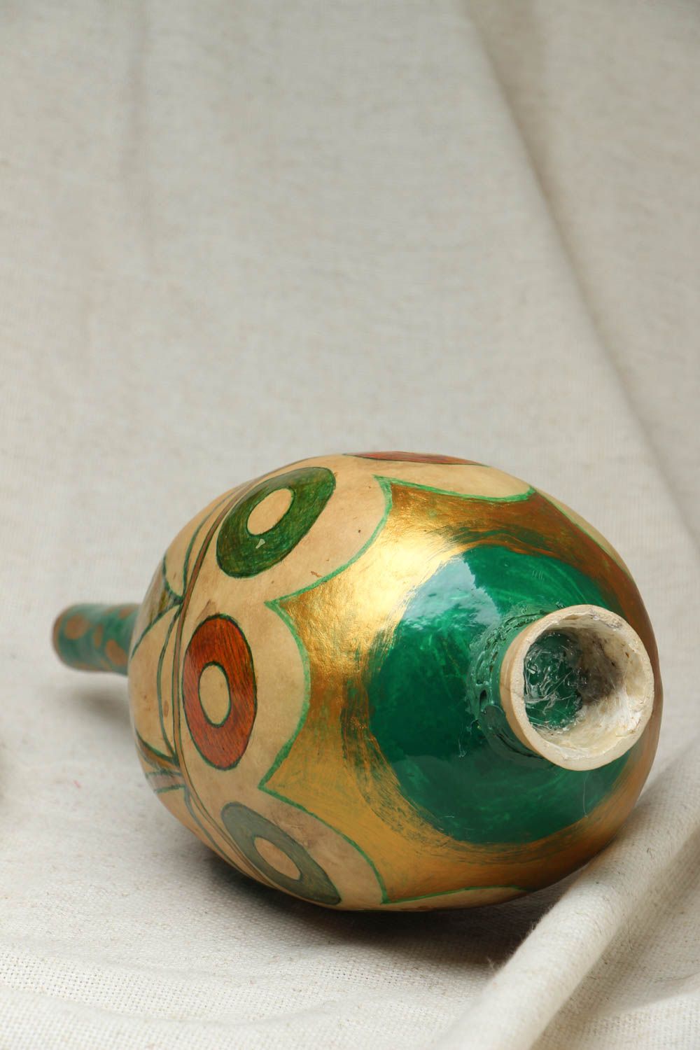 Hohe Vase aus Kürbis Lagenaria foto 3