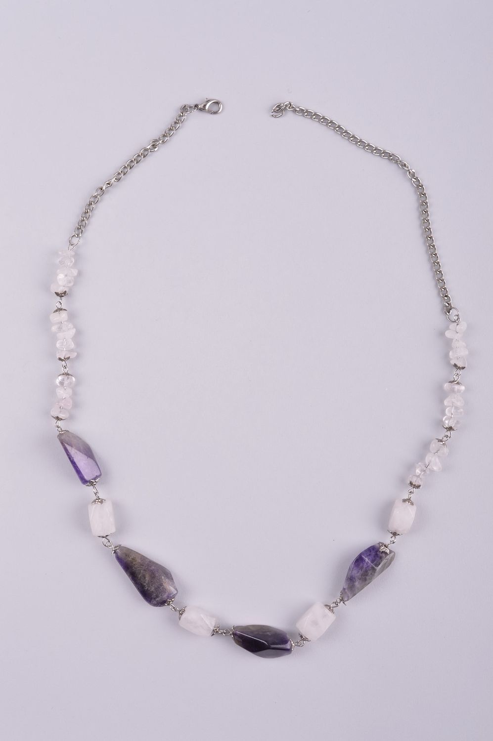 Handmade designer cute necklace unusual stylish necklace natural stone jewelry photo 4