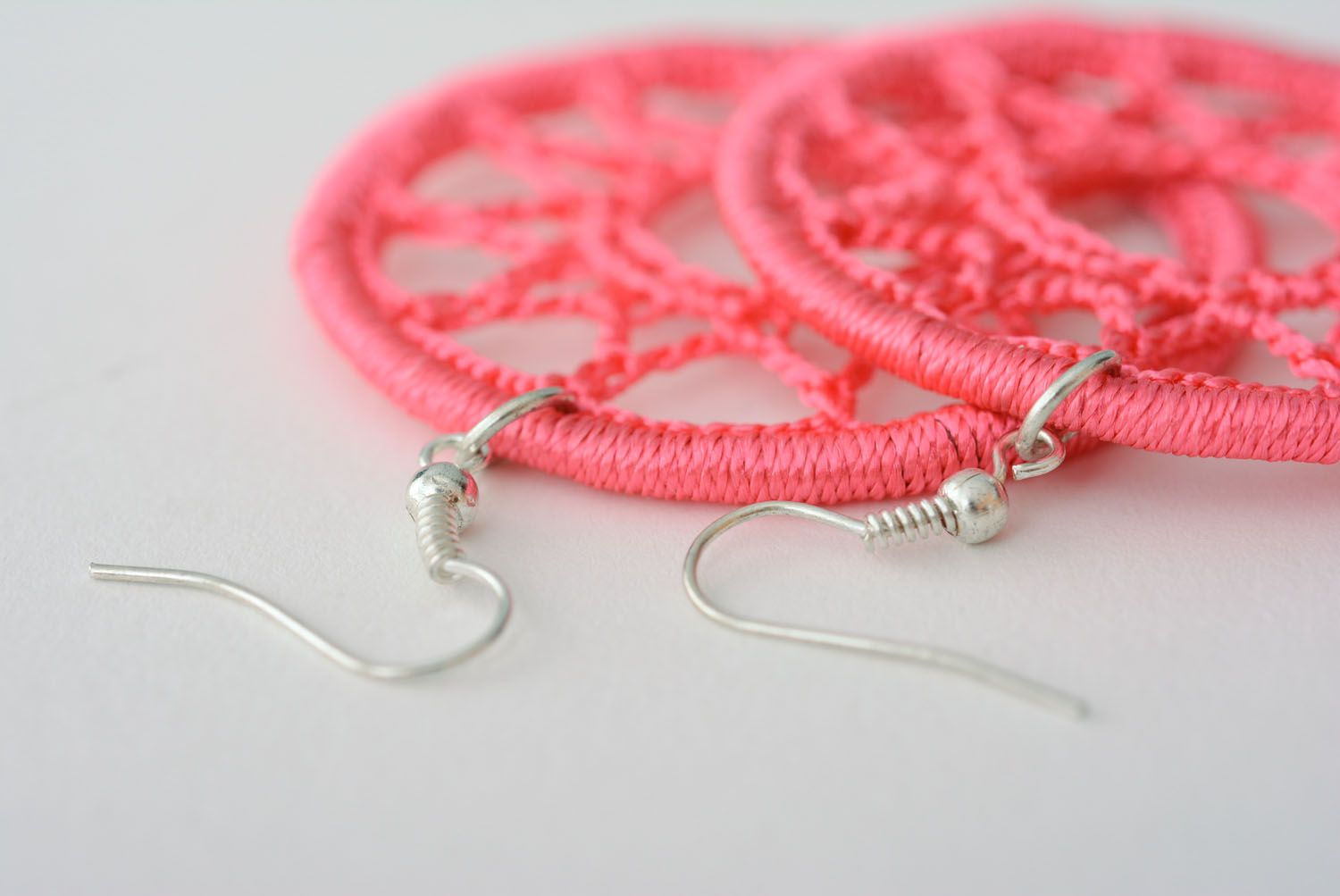 Round crochet earrings photo 5