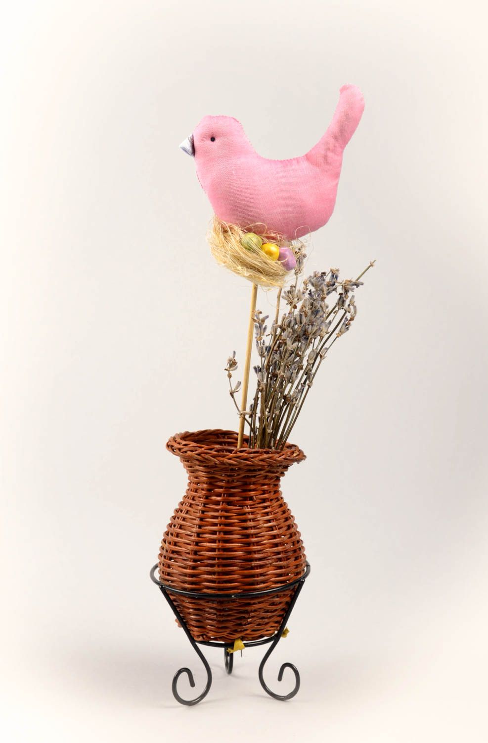 Разрыхлитель почвы ручной работы интерьерная игрушка розовая декор для дома фото 5