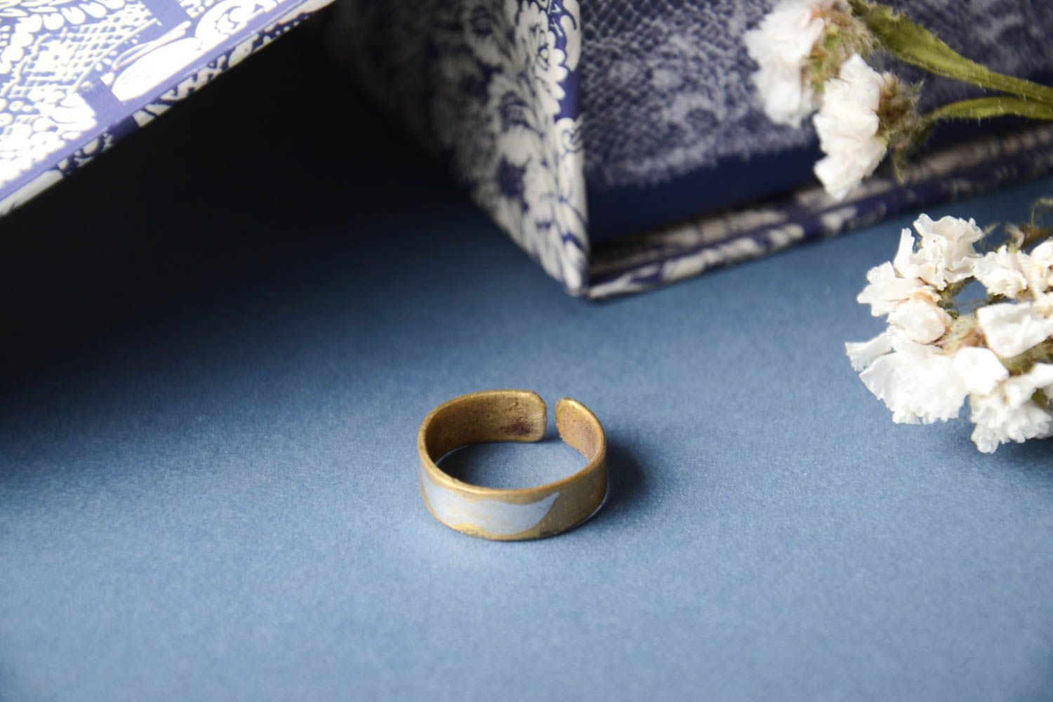 Handmade Ring Damen Designer Accessoire Geschenk Idee Ring aus Kupfer lösbar foto 1