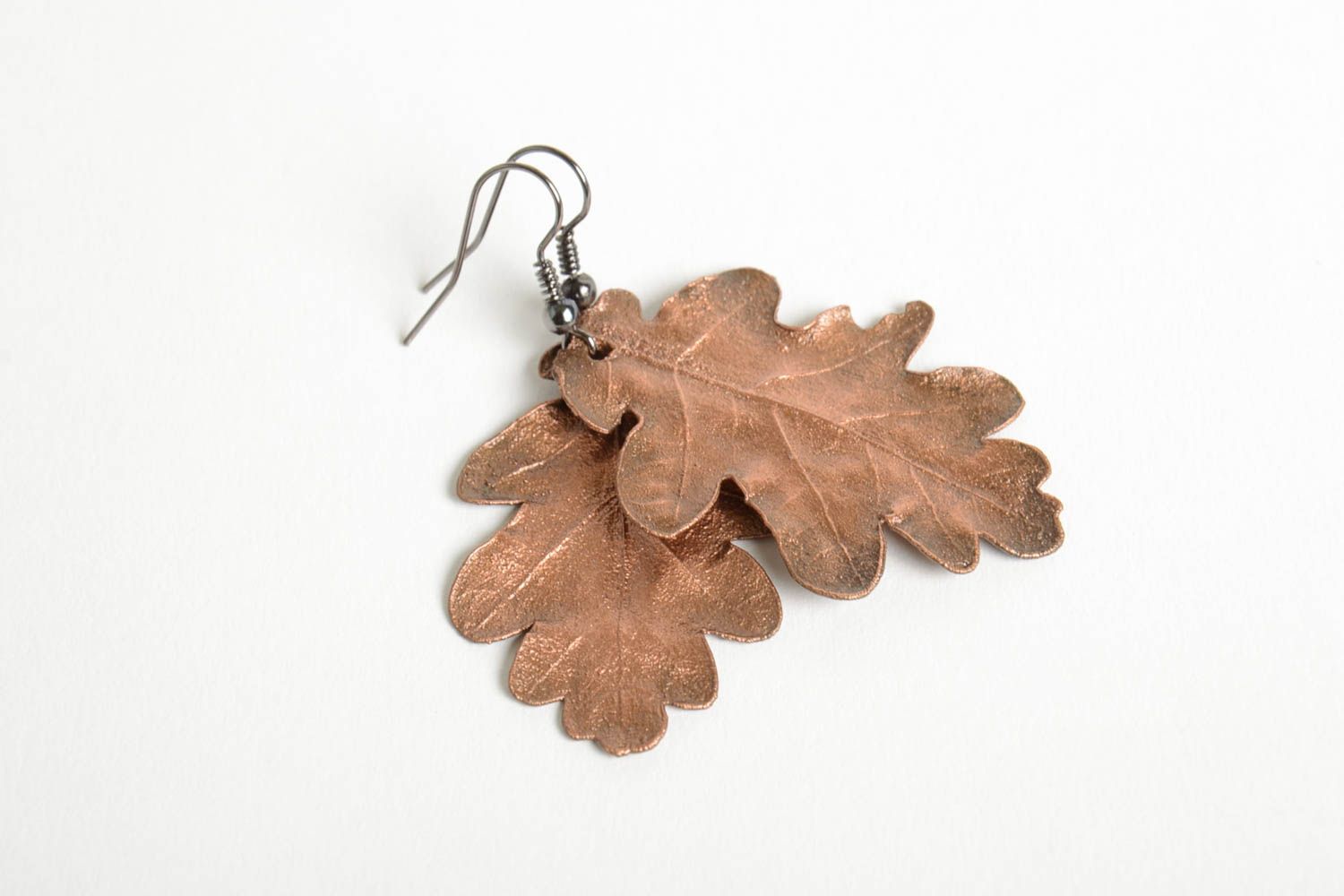 Beautiful handmade copper earrings metal earrings design fashion trends photo 4