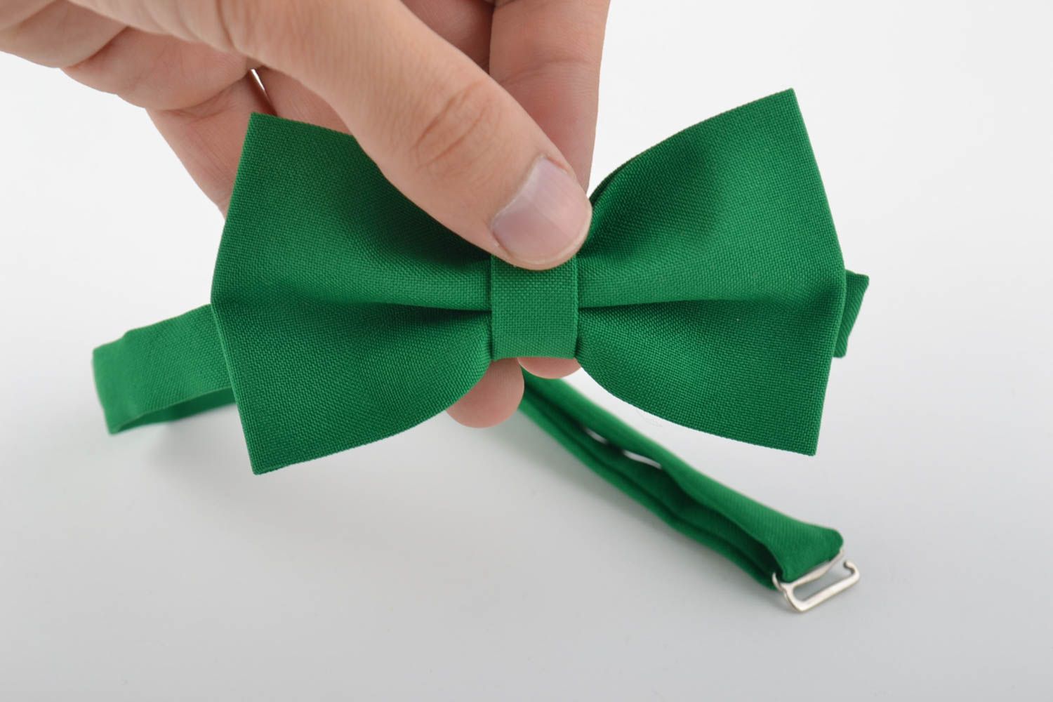Corbata de moño verde hecha a mano regalo original accesorio para hombre foto 2