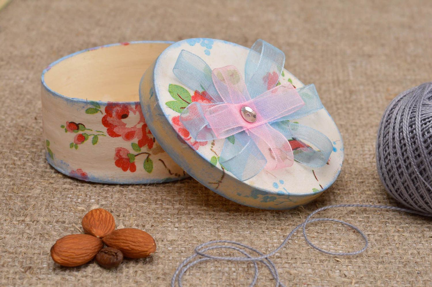 Niedliche Schatulle aus Holz handmade Geschenk für Frauen Schmuck Aufbewahrung foto 1