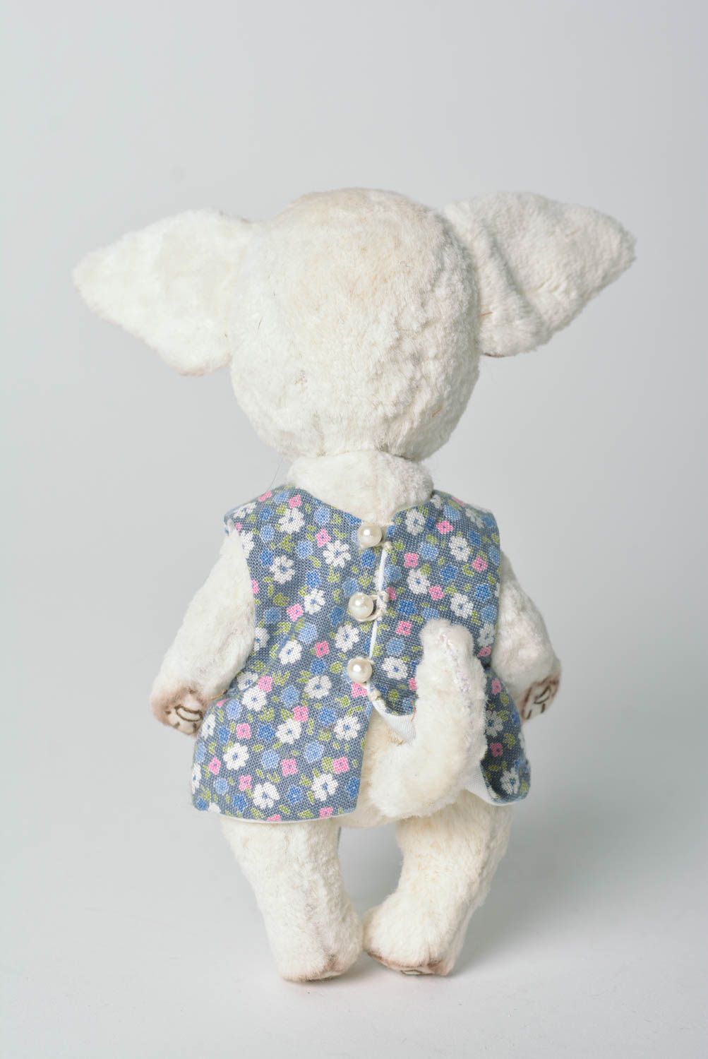 Perro de peluche hecho a mano juguete de tela regalo original para niña foto 5