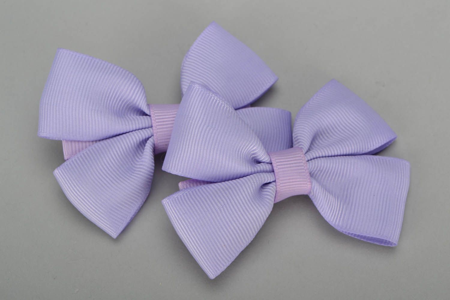 Barrettes purple bows photo 5