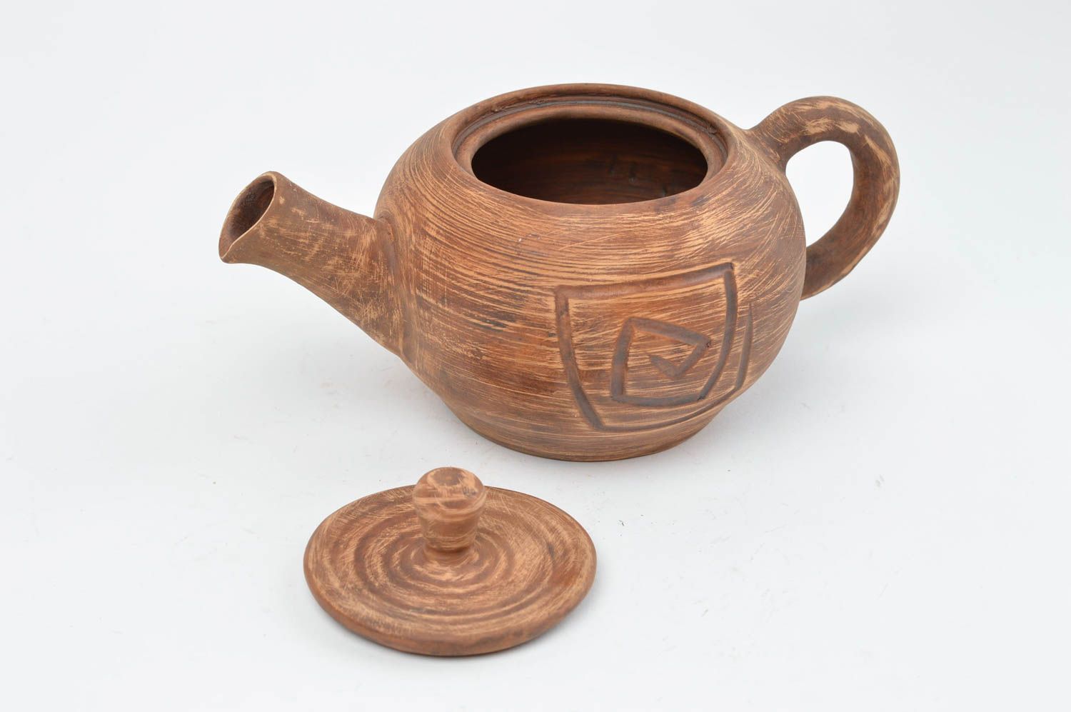 Tee Geschirr Handmade Öko Geschirr Teekanne aus Keramik Ton Geschirr foto 3