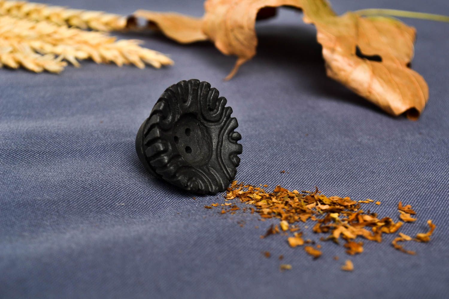 Курительная принадлежность хэнд мейд изделие из глины керамический сувенир  фото 1