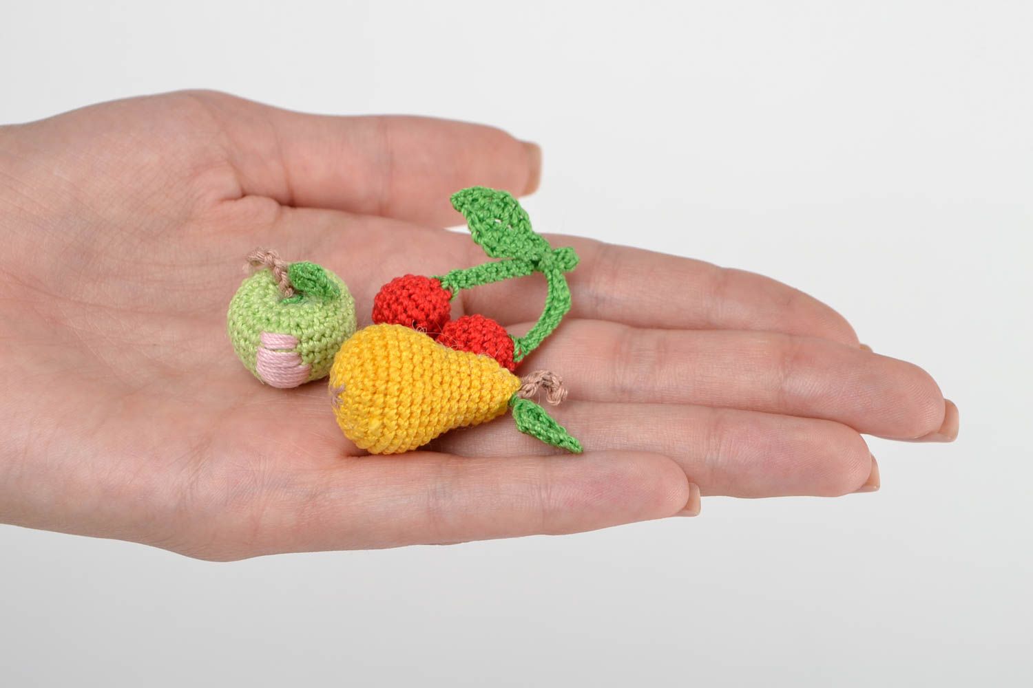 Frutas tejidas a crochet juguetes artesanales regalos originales adorables foto 2