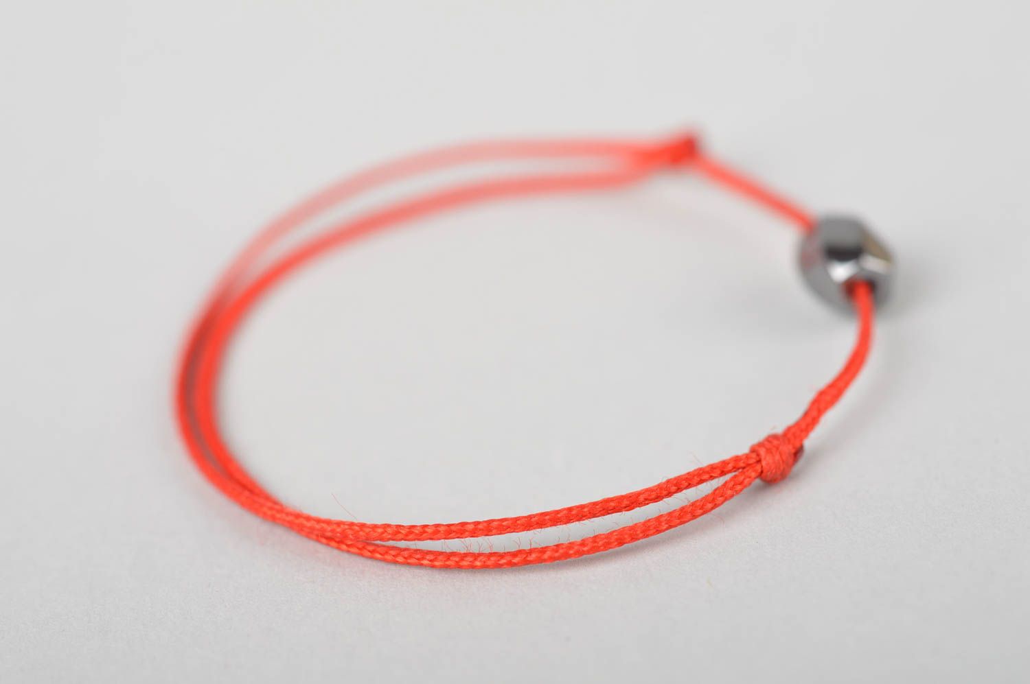 Handmade accessories designer bracelet fashion unusual red bracelet with bead   photo 3