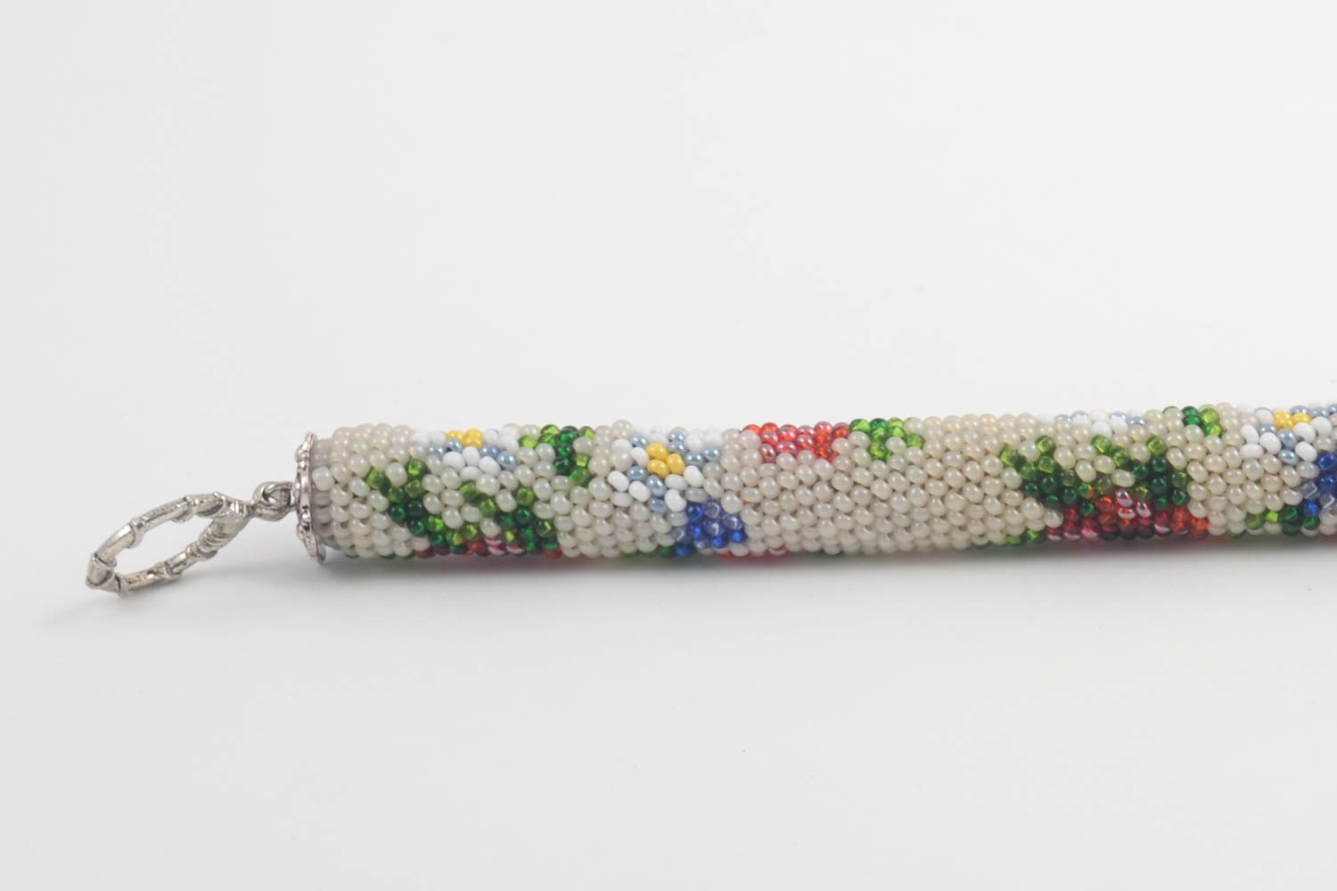 Handmade beaded wrist bracelet elegant beaded cord stylish accessory gift photo 5