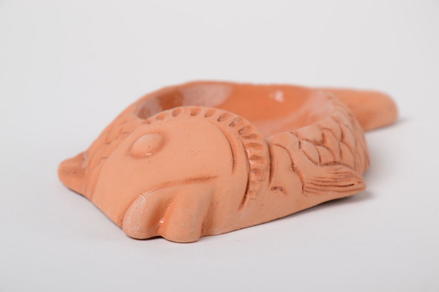 Keramik Untersetzer Fisch aus Ton handmade für Kleinigkeiten künstlerisch foto 3
