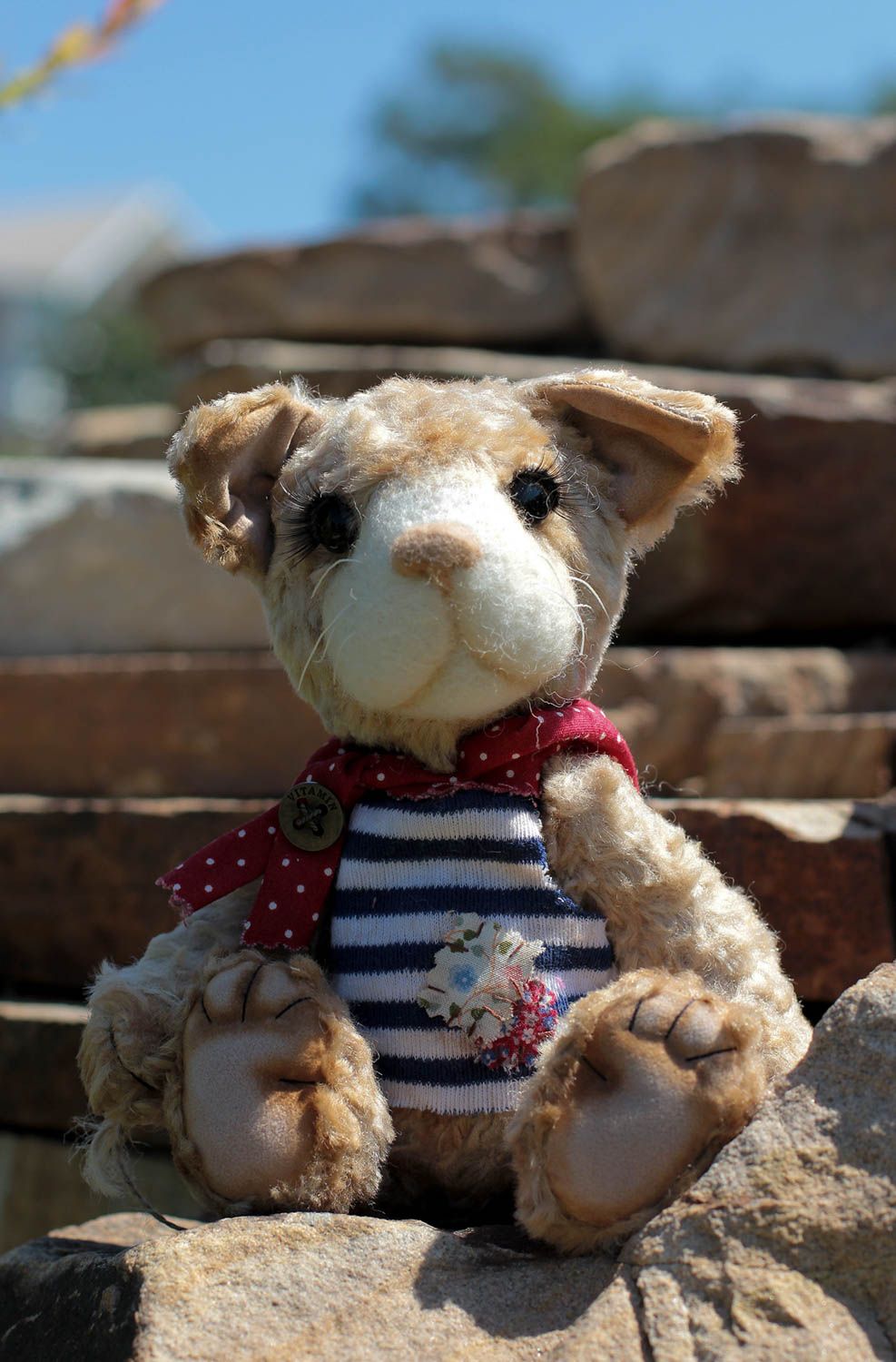 Beautiful handmade soft toy stuffed fabric toy collectible toys gifts for kids photo 5