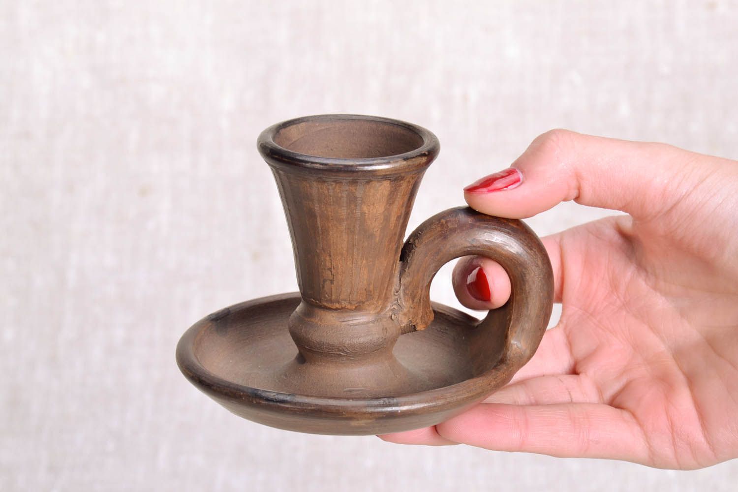 Small ceramic candle holder photo 5