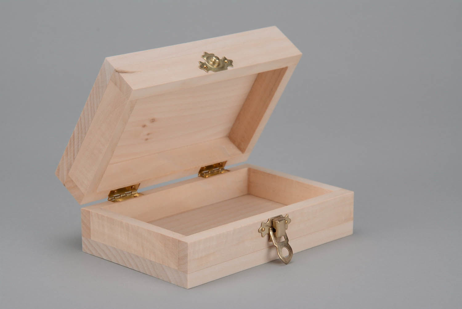 Boîte à bijoux en bois brut à décorer photo 5