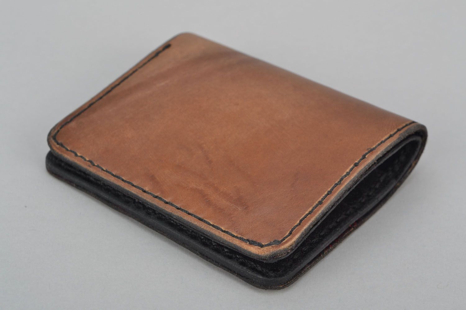 Genuine leather wallet Brown photo 3