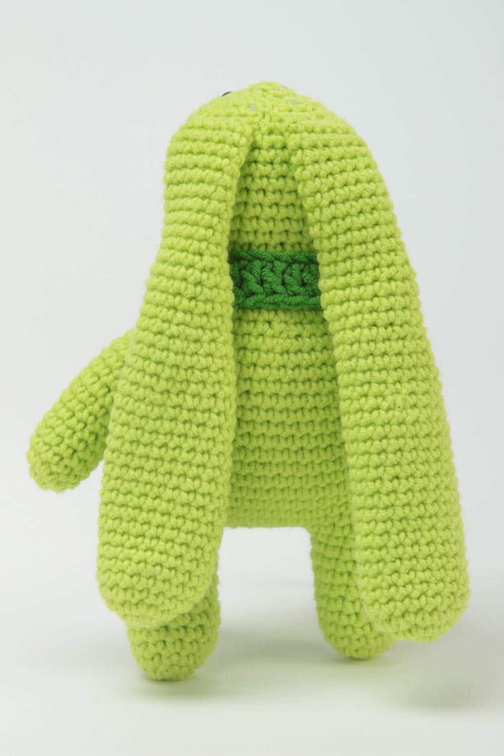 Peluche para niños artesanal regalo original juguete tejido Coneja verde foto 4