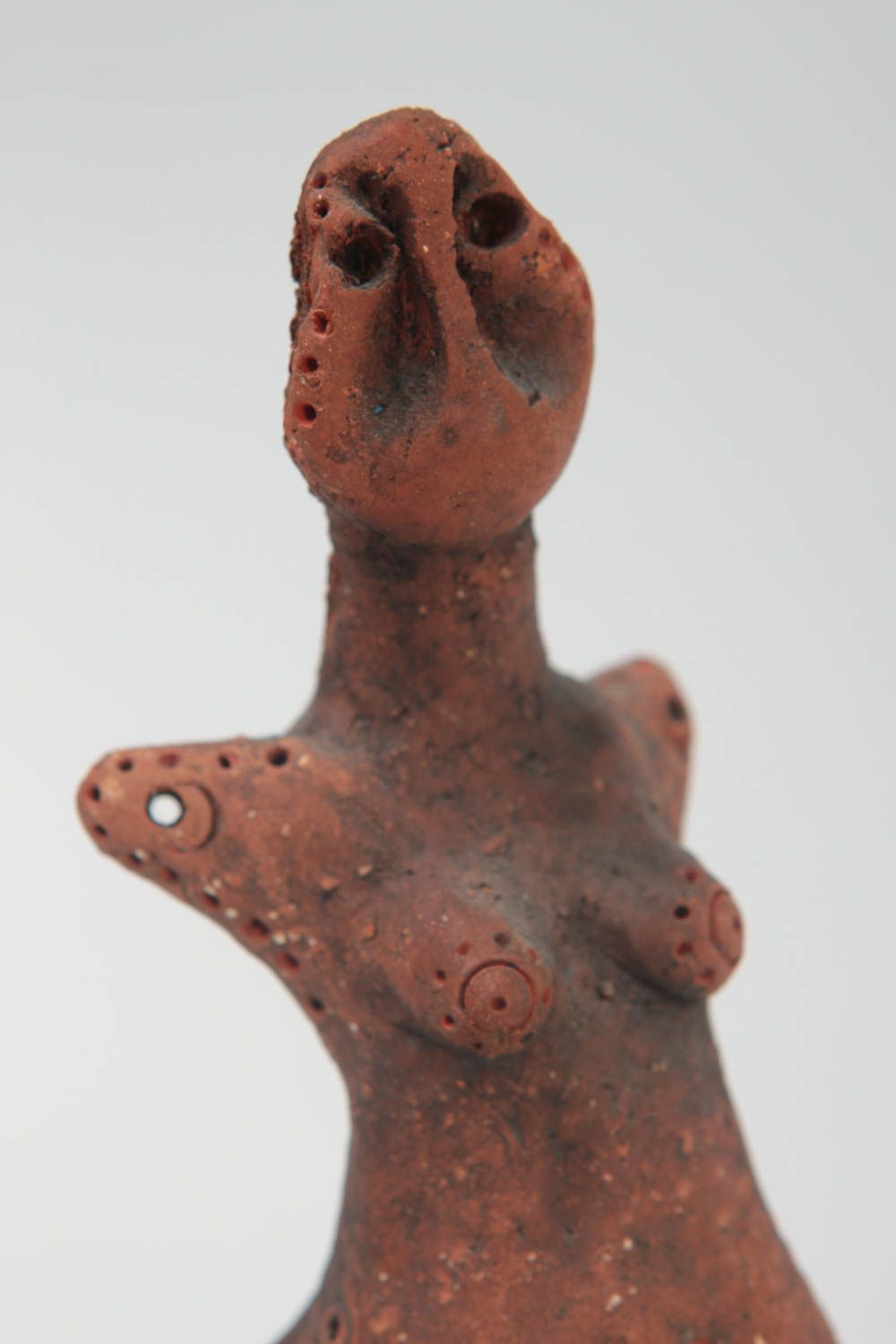 Статуэтка ручной работы глиняная статуэтка декоративная глиняная фигурка Женщина фото 3
