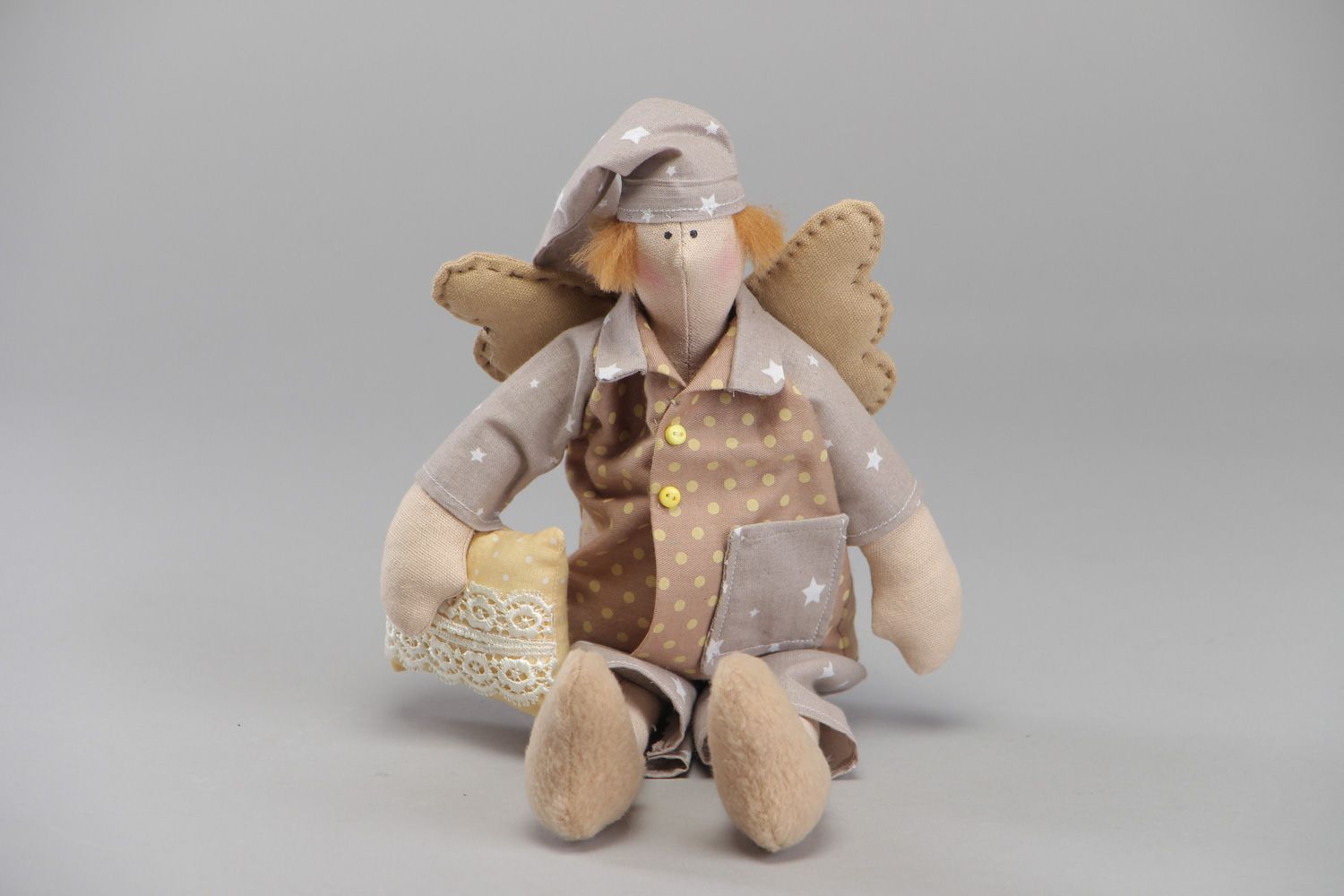 Muñeco de trapo hecho a mano angelito decorativo juguete para niños original  foto 1