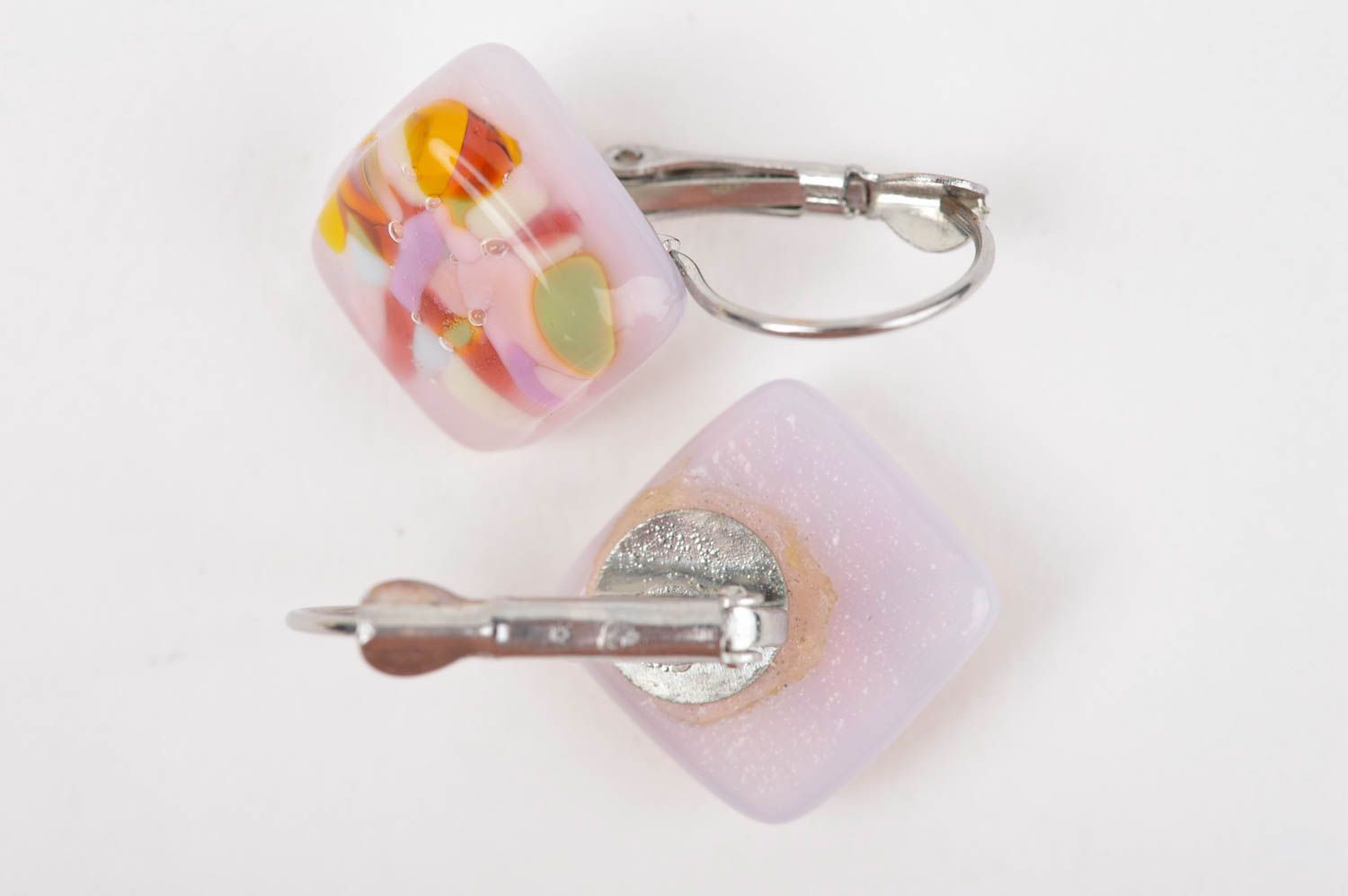 Unusual handmade glass earrings artisan jewelry designs accessories for girls photo 4