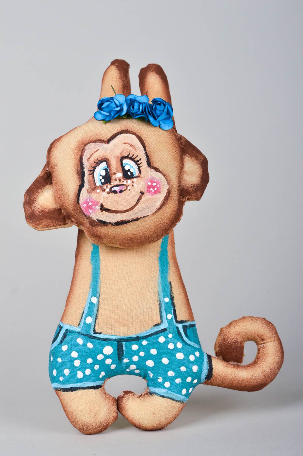 Игрушка обезьянка милая игрушка ручной работы оригинальная игрушка дизайнерская фото 1