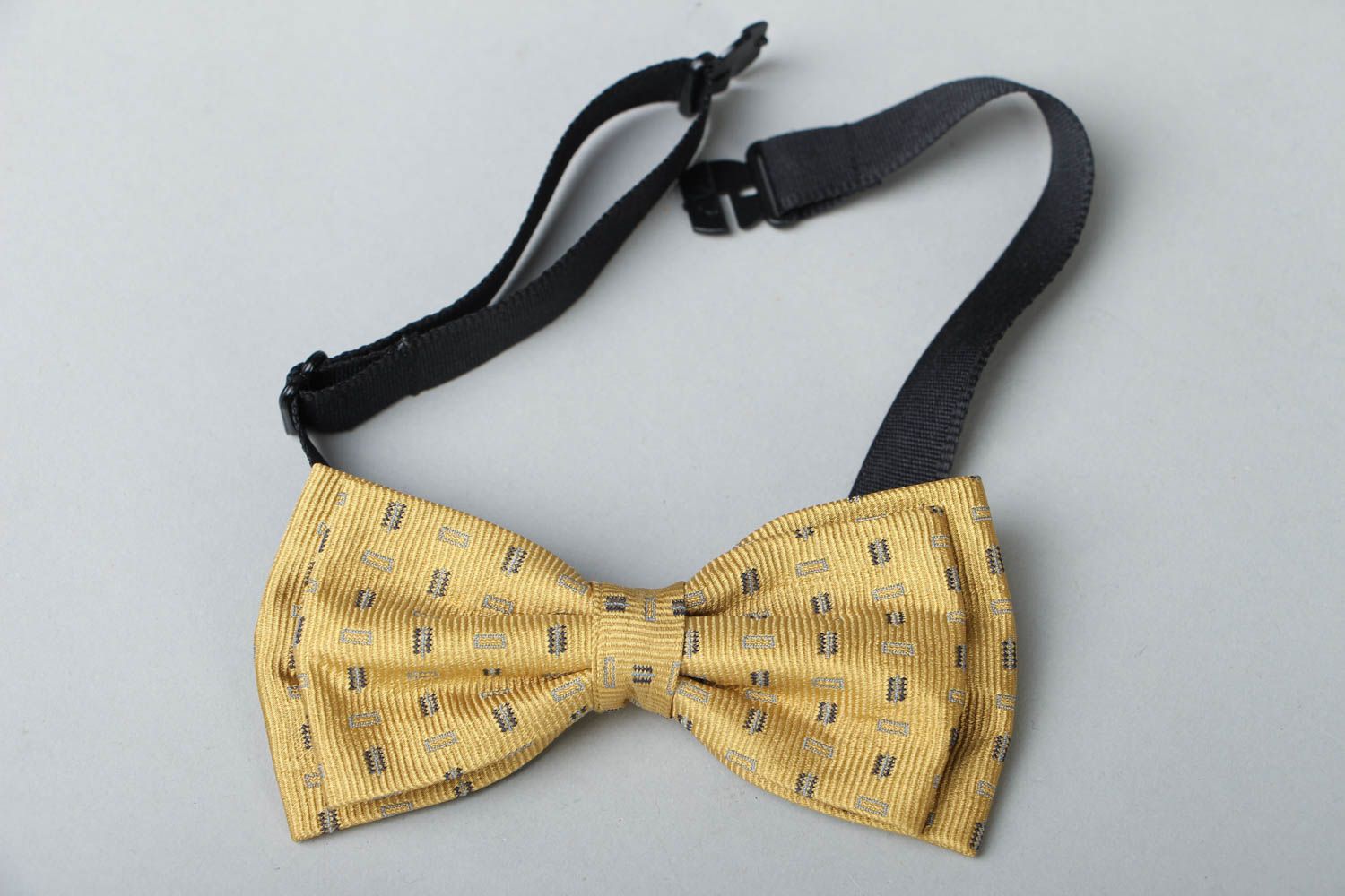 Fabric bow tie Yellow photo 1