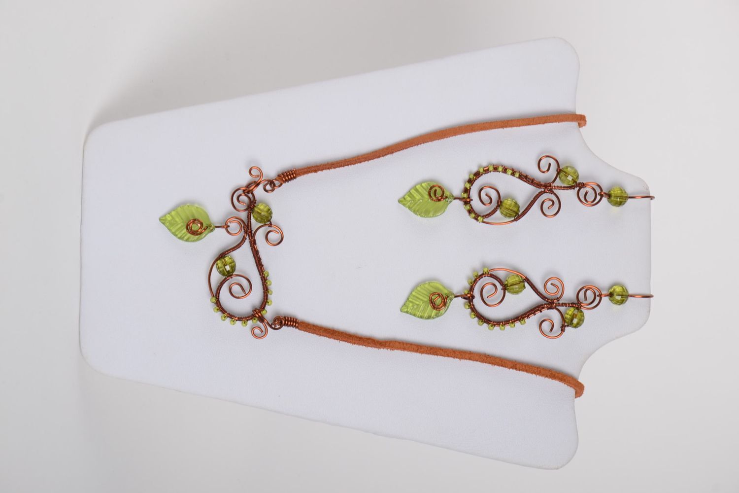 Pendiente hecho a mano collar artesanal regalo original para mujer de cobre foto 2