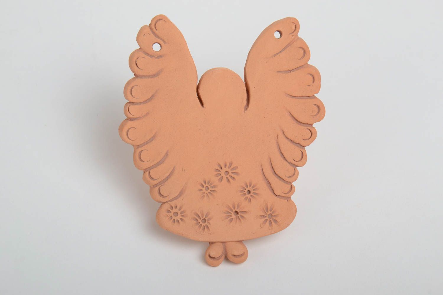 Fourniture de pendentif fait main en argile à peindre en forme d'ange photo 2