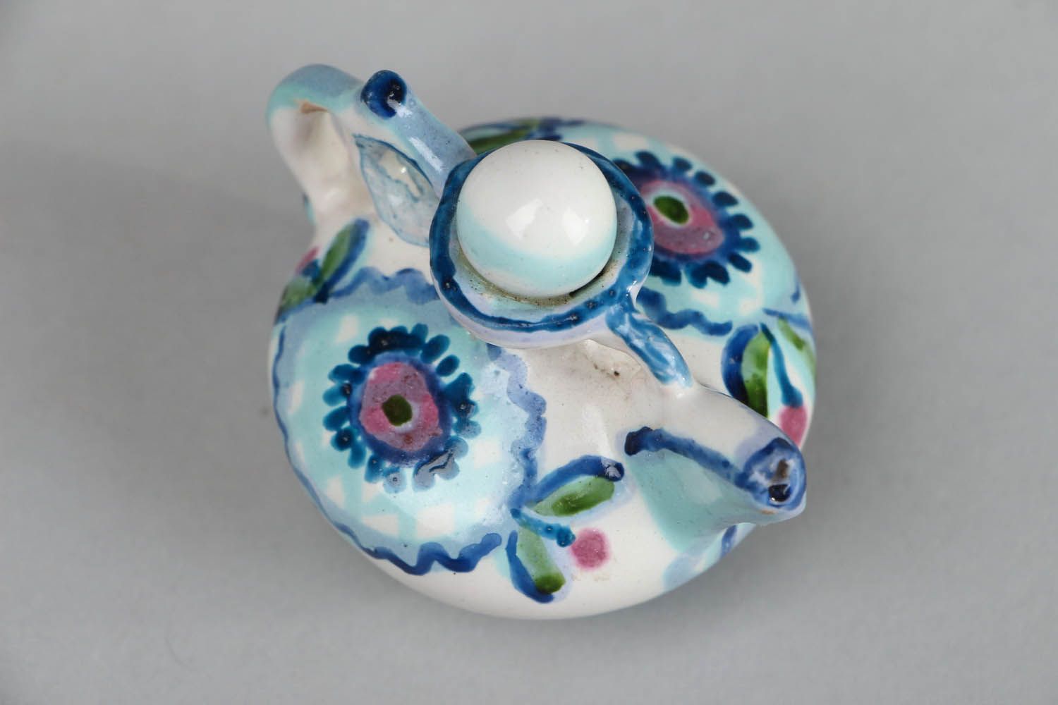 Bule de chá decorativo de cerâmica foto 3
