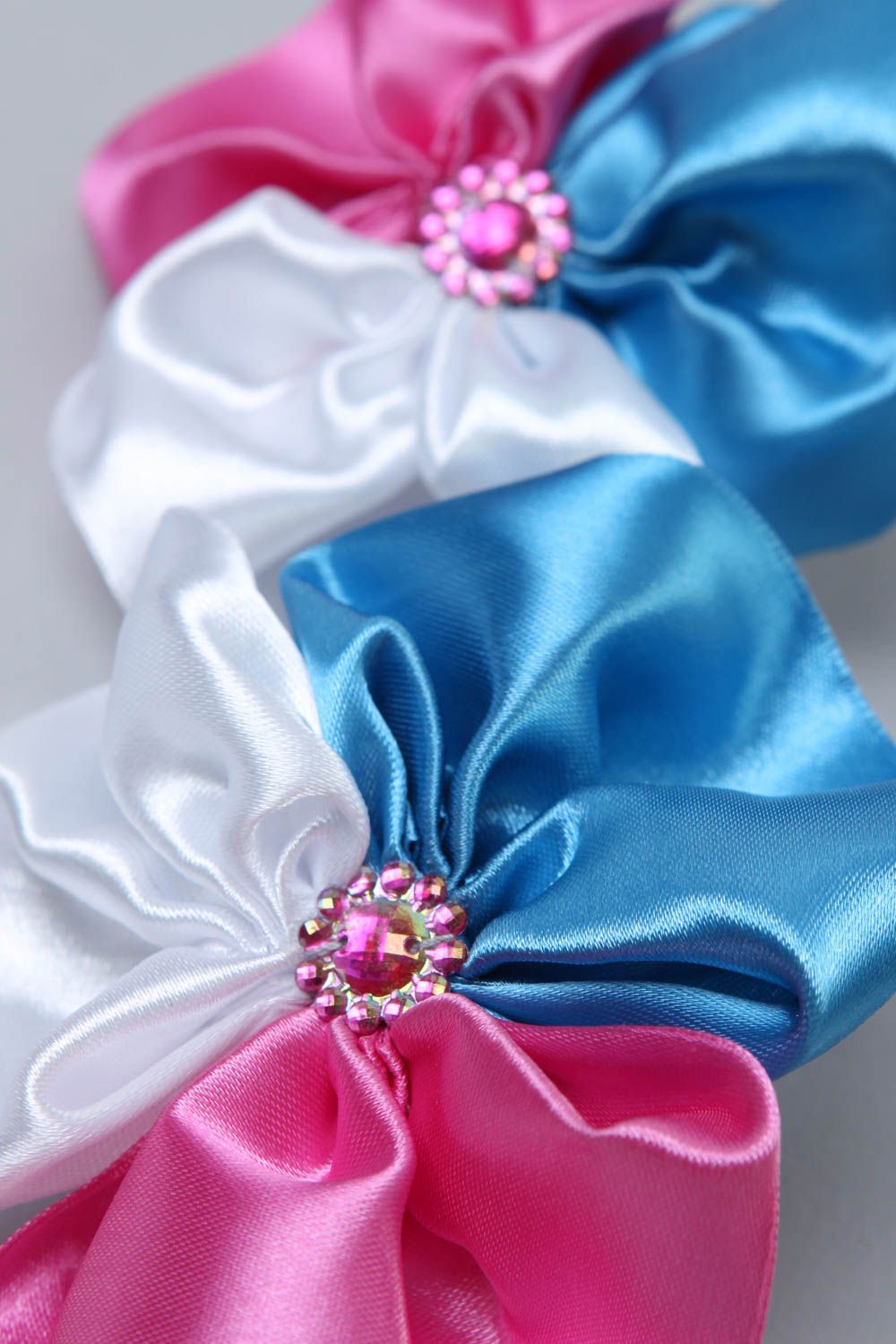 Handmade hair accessories kanzashi flowers cool hair ties gifts for women  photo 3