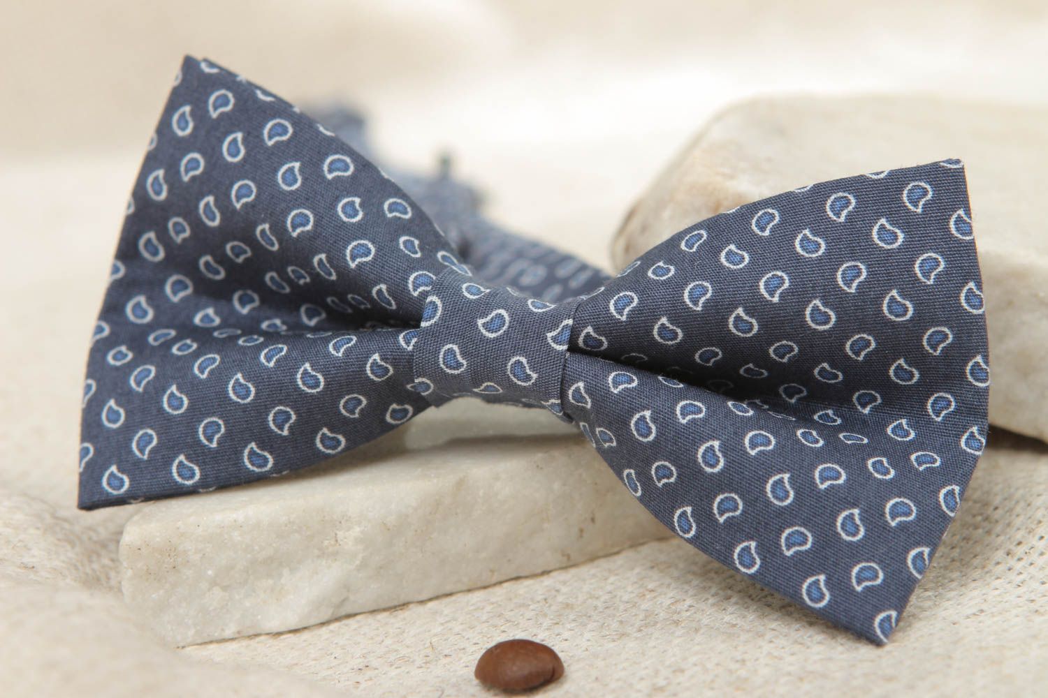 Текстильный галстук-бабочка из хлопка красивый фото 5