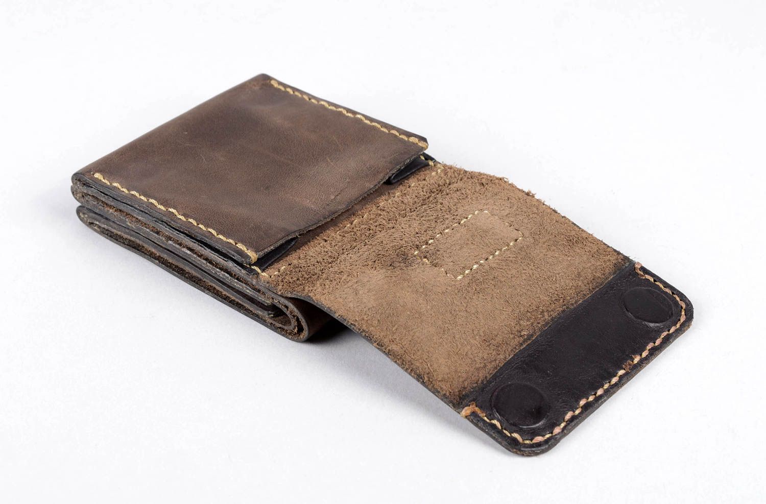 Handmade wallet for men, unusual purse for men leather wallet photo 2