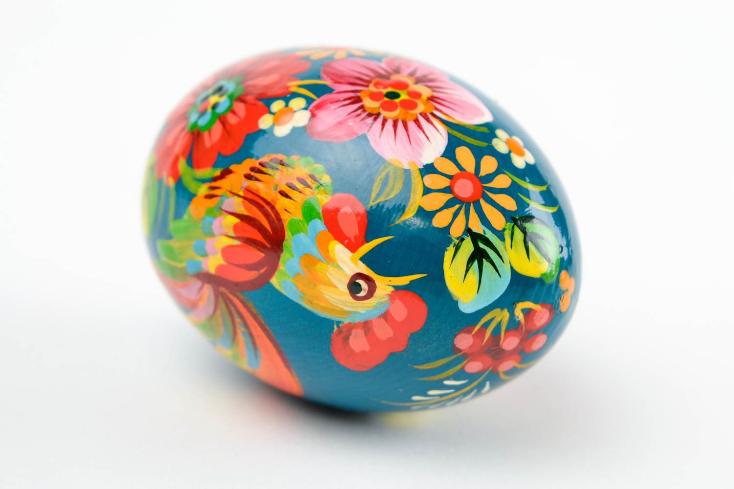 Unusual handmade Easter egg painted wooden egg  modern decor decorative use only photo 5