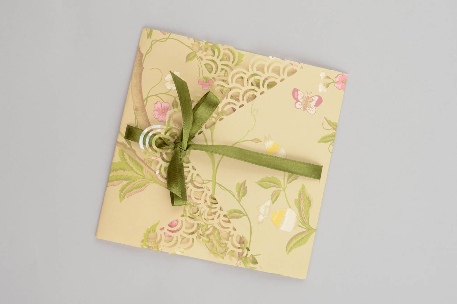 Handmade paper festive envelope designer disc wrapper envelope with print photo 5