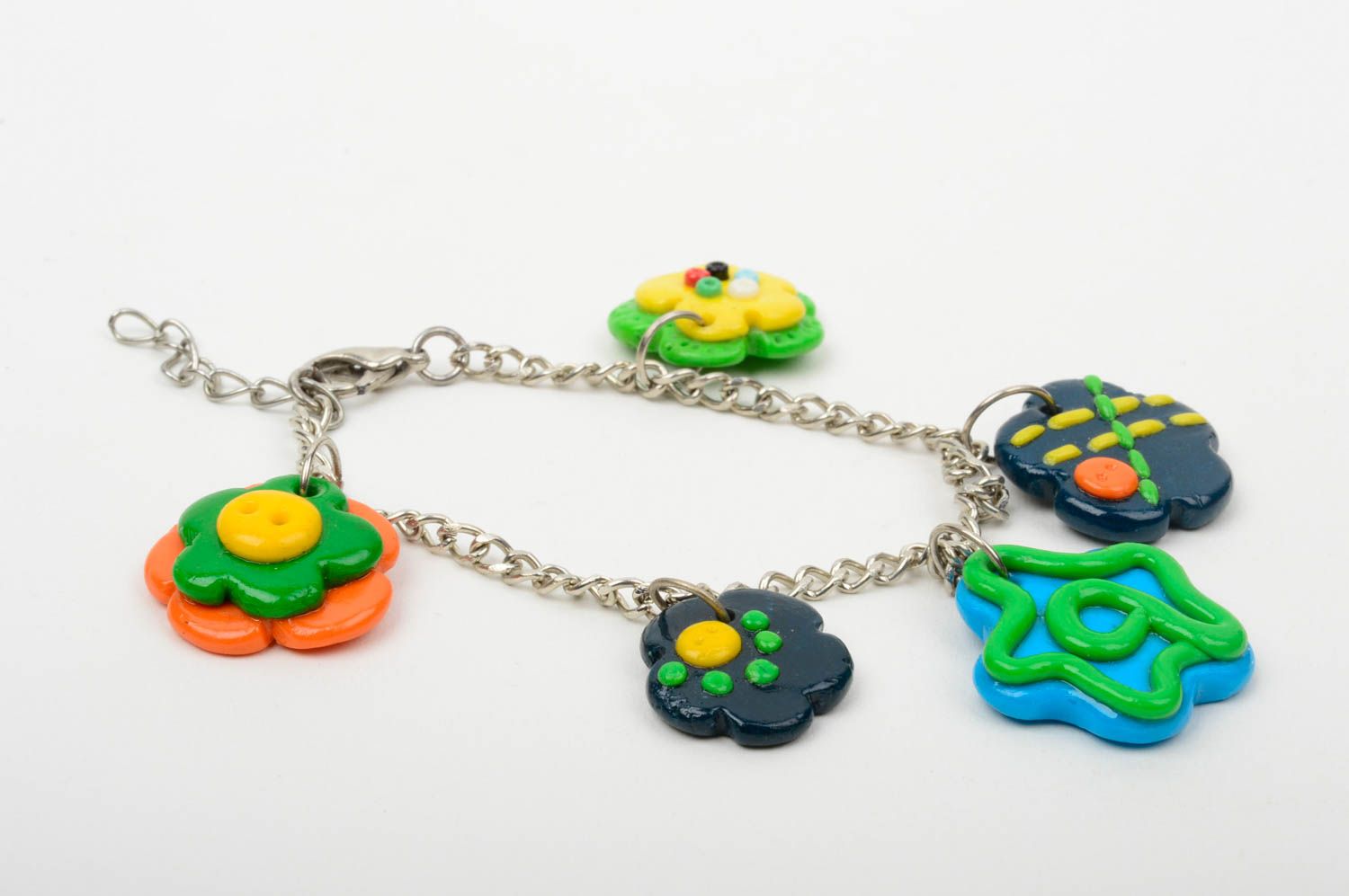 Handmade bracelet polymer clay charm bracelet fashion accessories gifts for her photo 4