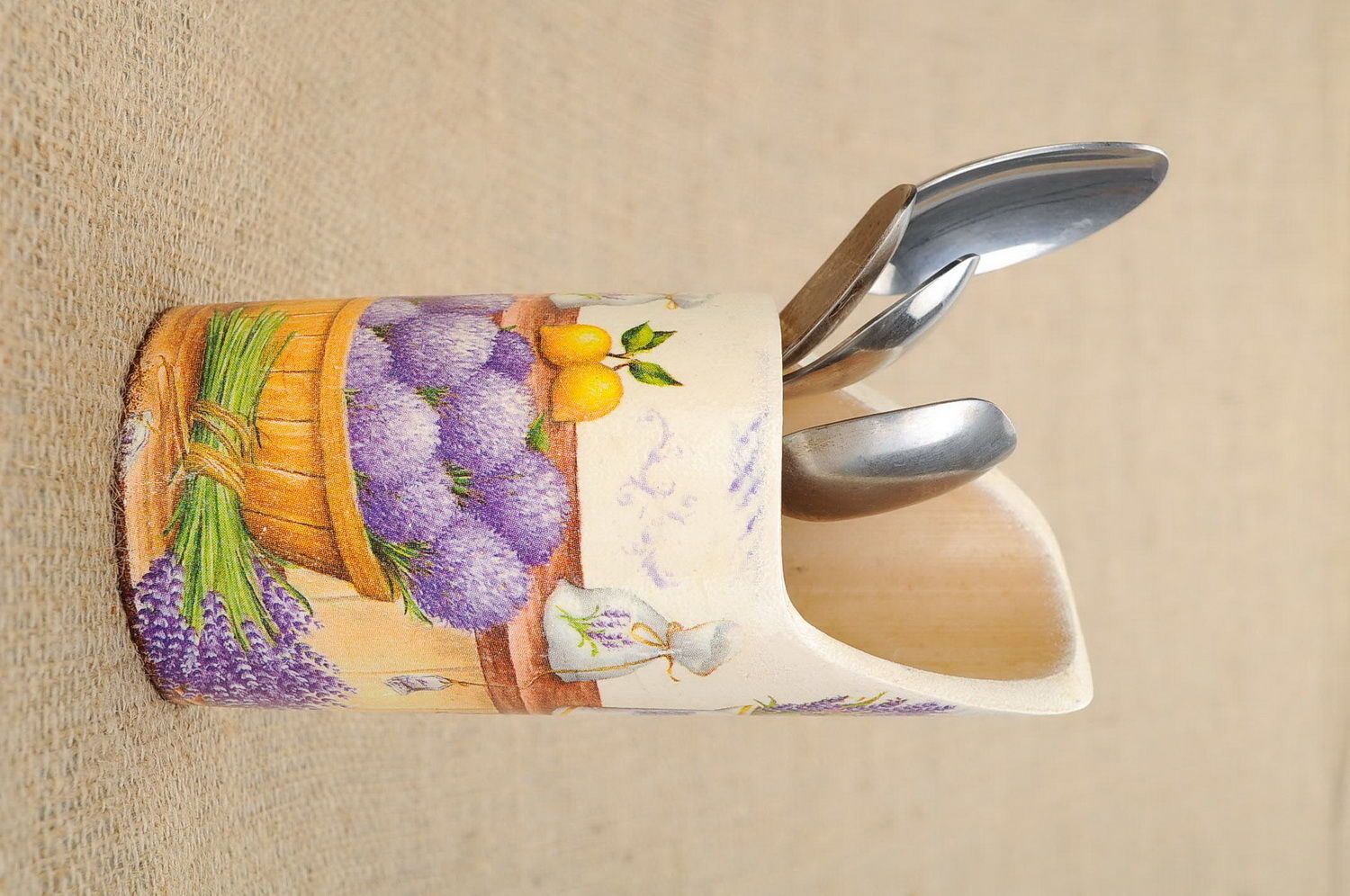 Decoupage holder for spoons and forks photo 4